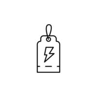 Elektrizität, Etikett Vektor Symbol Illustration