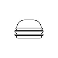 Cheeseburger Konzept Linie Vektor Symbol Illustration