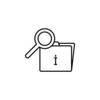 Ordner, Information, Suche Vektor Symbol Illustration