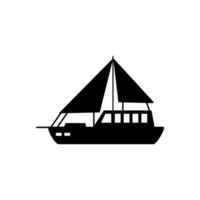 Wasser Transport, Segeln Schiff Vektor Symbol Illustration