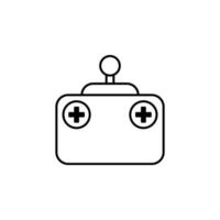 Fernbedienung Kontrolle, Quadcopter, Drohne Vektor Symbol Illustration