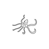 Oktopus-Vektor-Symbol-Illustration vektor