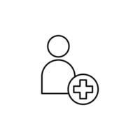 Benutzer Medizin Vektor Symbol Illustration