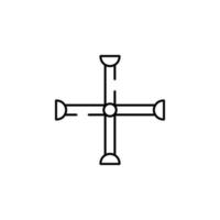 Werkzeug Schlüssel Vektor Symbol Illustration