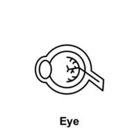 Auge, Organ Vektor Symbol Illustration