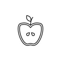 Bauernhof, Apfel, Obst Vektor Symbol Illustration