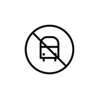 Bus Verbot Vektor Symbol Illustration