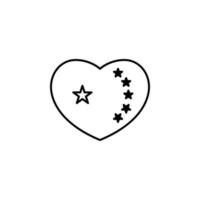hjärta flagga av Kina vektor ikon illustration