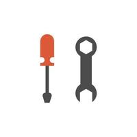 Schraubendreher, Schlüssel Vektor Symbol Illustration