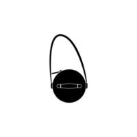 runden weiblich Handtasche Vektor Symbol Illustration