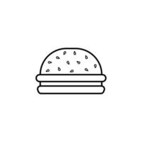 Burger Konzept Linie Vektor Symbol Illustration