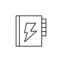 Elektrizität, Notizbuch Vektor Symbol Illustration