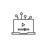 Laptop, online, Quelle Vektor Symbol Illustration