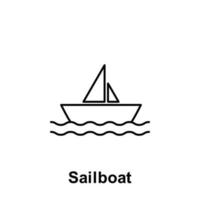 Segelboot Vektor Symbol Illustration