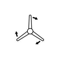 propeller, Drönare, copter vektor ikon illustration