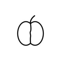 Aprikosen Vektor Symbol Illustration