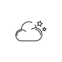 Wolke von das Star Konzept Linie Vektor Symbol Illustration