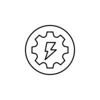 Elektrizität, Ausrüstung Rad Vektor Symbol Illustration
