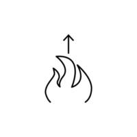 Feuer erhöhen, ansteigen Vektor Symbol Illustration