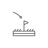 Golf, Ball, Flagge Vektor Symbol Illustration