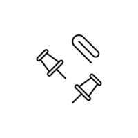 drücken Stift Clip Vektor Symbol Illustration