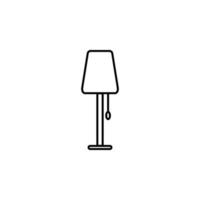 Fußboden Lampe Vektor Symbol Illustration