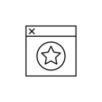 Pop hoch, Browser, Star Vektor Symbol Illustration