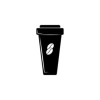 Kaffee im ein Glas Vektor Symbol Illustration