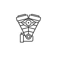 Motor, Rennen, Auto Vektor Symbol Illustration