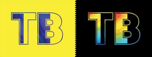 brev tb logotyp design vektor mall. kreativ modern lyxig logotyp för företags- företag identitet