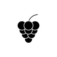 vindruvor, frukt, organisk vektor ikon illustration