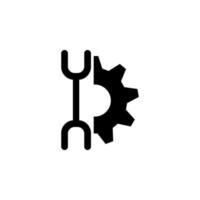 Schlüssel und Mechanismus Vektor Symbol Illustration