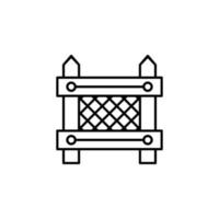 Bauernhof Zaun Vektor Symbol Illustration