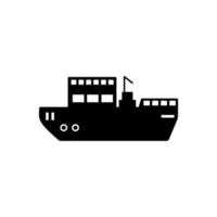 Wasser Transport, Schiff Vektor Symbol Illustration