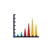 farbig Infografik Säule Diagramm Vektor Symbol Illustration