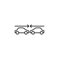 Absturz Auto Vektor Symbol Illustration