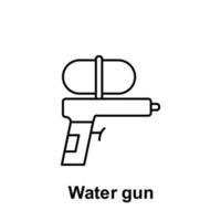 Wasser Gewehr Vektor Symbol Illustration