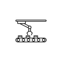 Roboter im Produktion Vektor Symbol Illustration