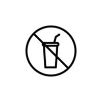 Verbot von Kaffee Vektor Symbol Illustration