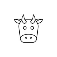 Bauernhof Kuh Vektor Symbol Illustration