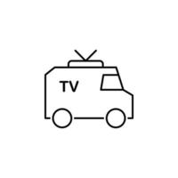 tv, bil vektor ikon illustration