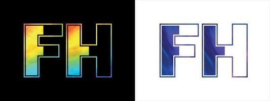 einzigartig fh Brief Logo Symbol Vektor Vorlage. Prämie stilvoll Alphabet Logo Design zum korporativ Geschäft