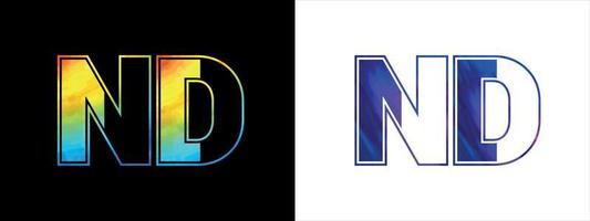 einzigartig nd Brief Logo Symbol Vektor Vorlage. Prämie stilvoll Alphabet Logo Design zum korporativ Geschäft