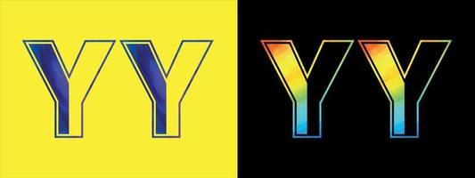 brev yy logotyp design vektor mall. kreativ modern lyxig logotyp för företags- företag identitet