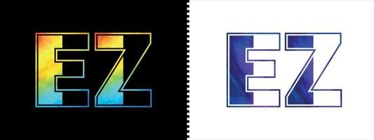 unik ez brev logotyp ikon vektor mall. premie eleganta alfabet logotyp design för företags- företag
