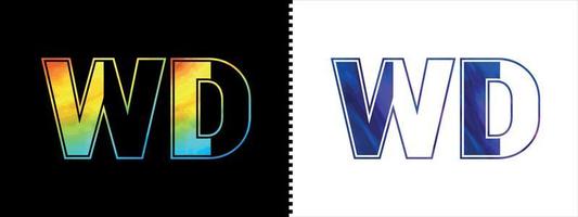 Brief wd Logo Design Vektor Vorlage. kreativ modern luxuriös Logo zum korporativ Geschäft Identität