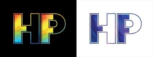 unik hp brev logotyp ikon vektor mall. premie eleganta alfabet logotyp design för företags- företag