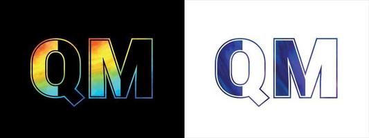 einzigartig qm Brief Logo Symbol Vektor Vorlage. Prämie stilvoll Alphabet Logo Design zum korporativ Geschäft