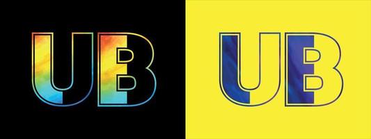 Initiale Brief ub Logo Symbol Vektor Design Vorlage. Prämie luxuriös Logo zum korporativ Geschäft Identität