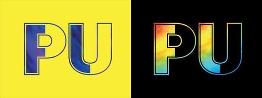 Brief pu Logo Design Vektor Vorlage. kreativ modern luxuriös Logo zum korporativ Geschäft Identität